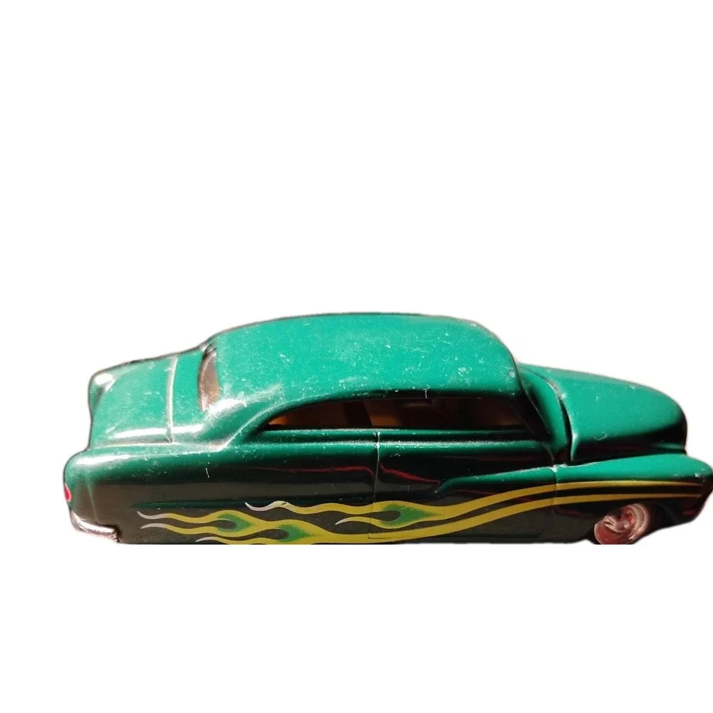 Green '49 Mercury 1998 Racing Champions 1060SS Flames Hood‎ Opens